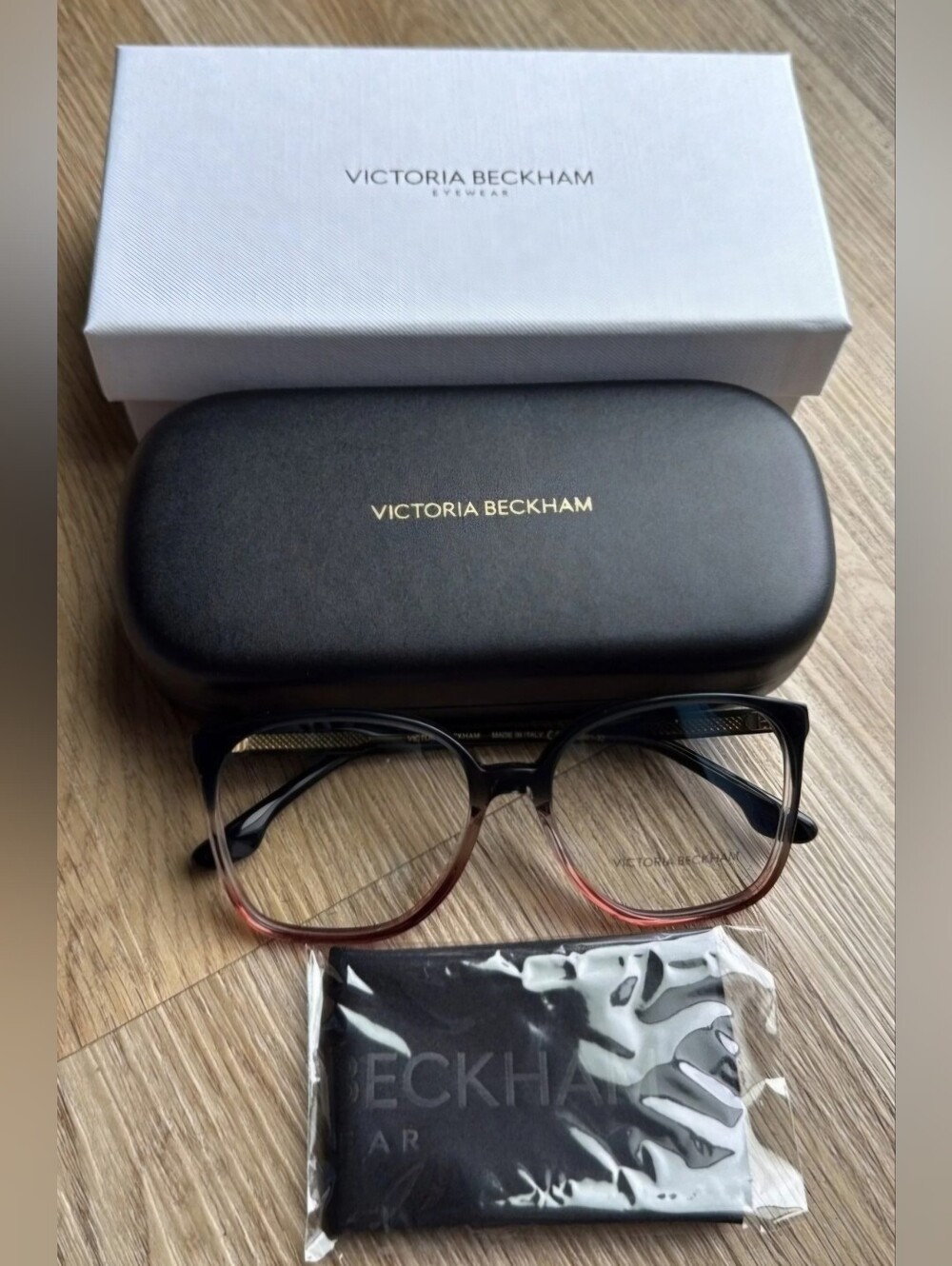 Victoria Beckham VB2615, GREY/ROSE/CARAMEL/Clear lens,Oversized,Woman's Eyewear